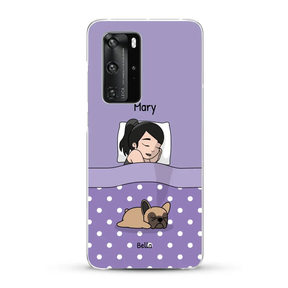 Cuddle time with pets Single - Personalized phone case