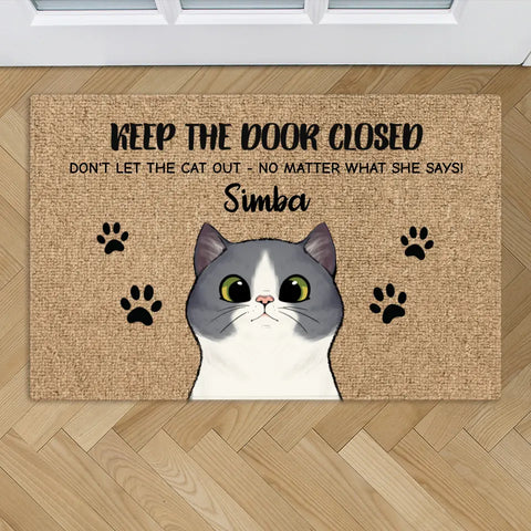 Curious cats - Personalized Doormat - Featured Image