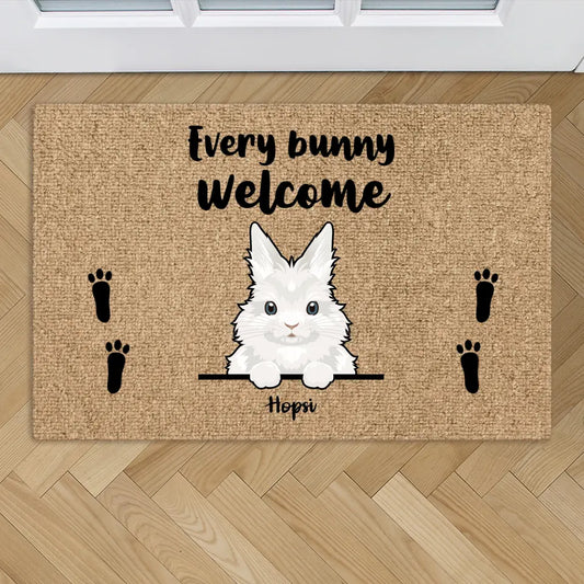 Every bunny welcome - Personalized Doormat