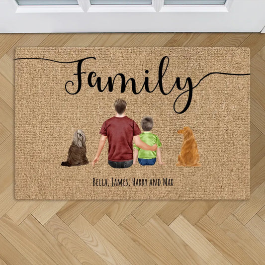 Family Single - Personalized Doormat