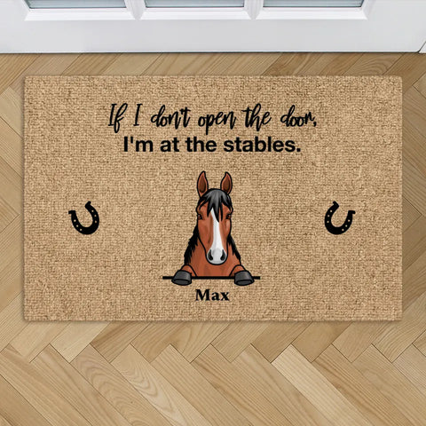 Peeking horses - Personalized Doormat - Featured Image