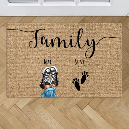 Shoes and paws - Personalized doormat