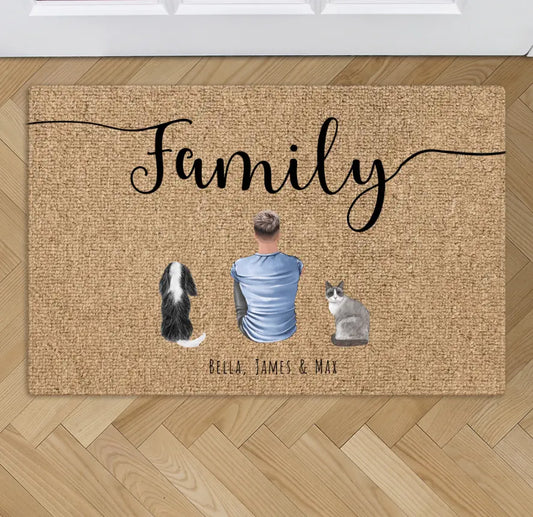 My family - Personalized Doormat