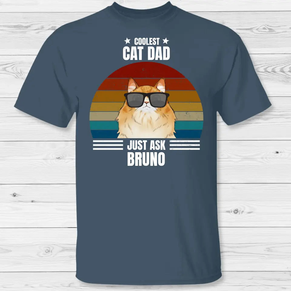 Coolest cat dad - Personalized T-Shirt