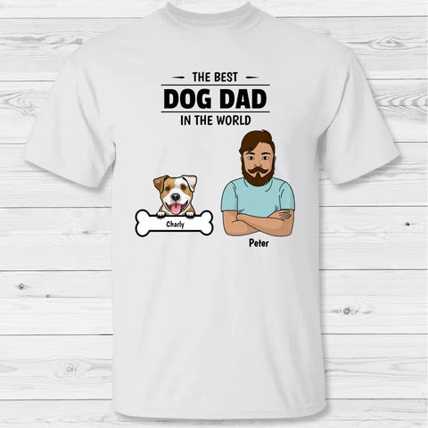 Best Dog Dad in the world - Personalized T-Shirt - Featured Image