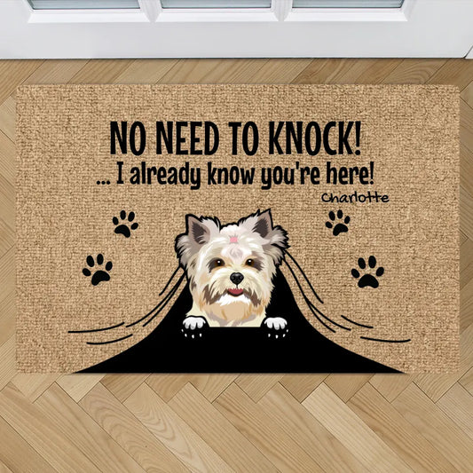 No need to knock - Personalized Doormat