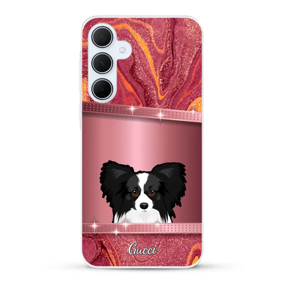 Peeking pets Glitter Look - Personalized Phone Case