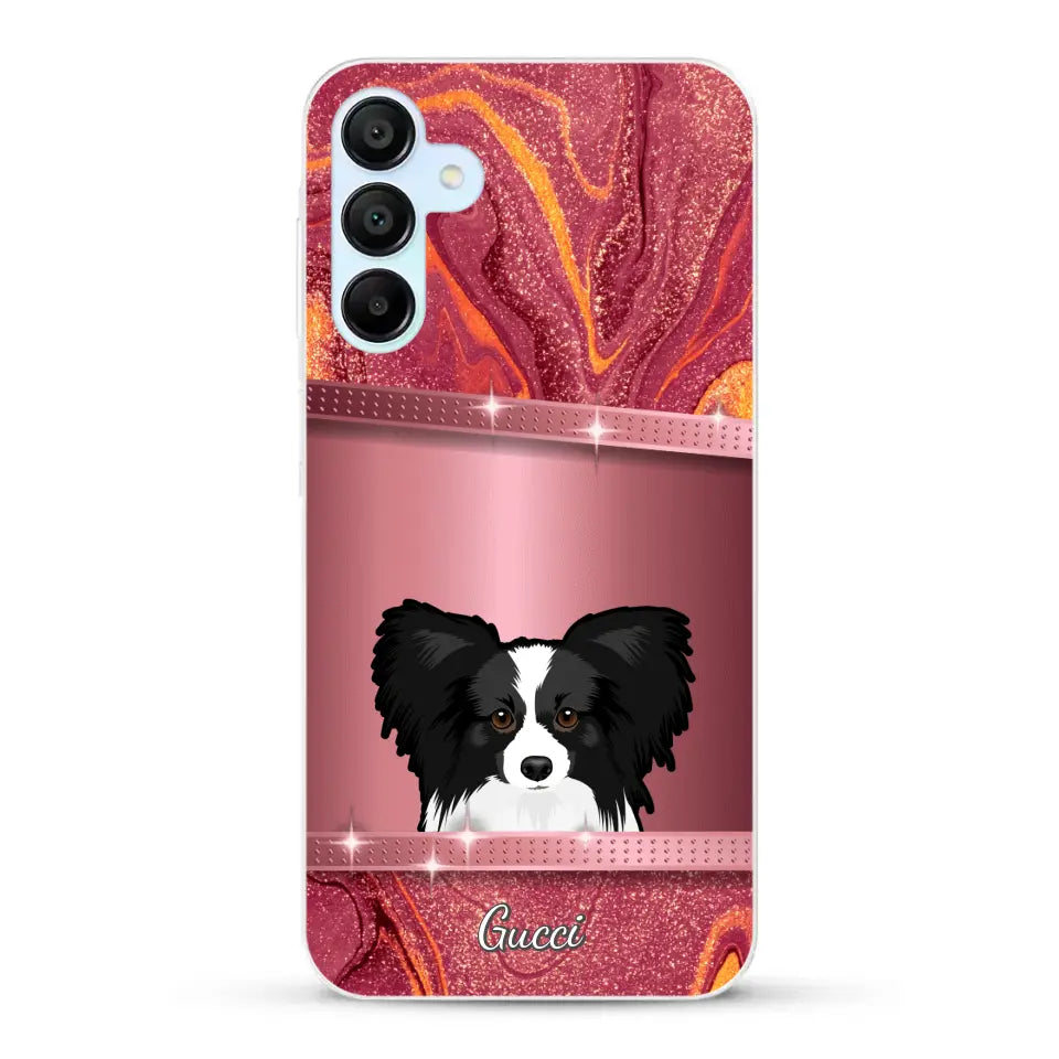 Peeking pets Glitter Look - Personalized Phone Case