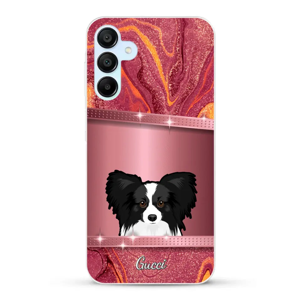 Peeking pets Glitter Look - Personalized Phone Case