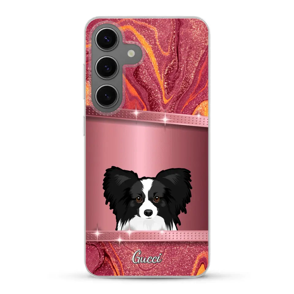 Peeking pets Glitter Look - Personalized Phone Case