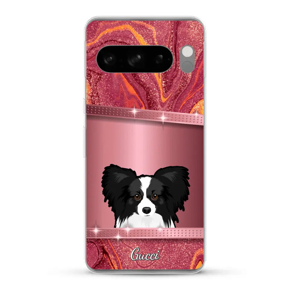 Peeking pets Glitter Look - Personalized Phone Case