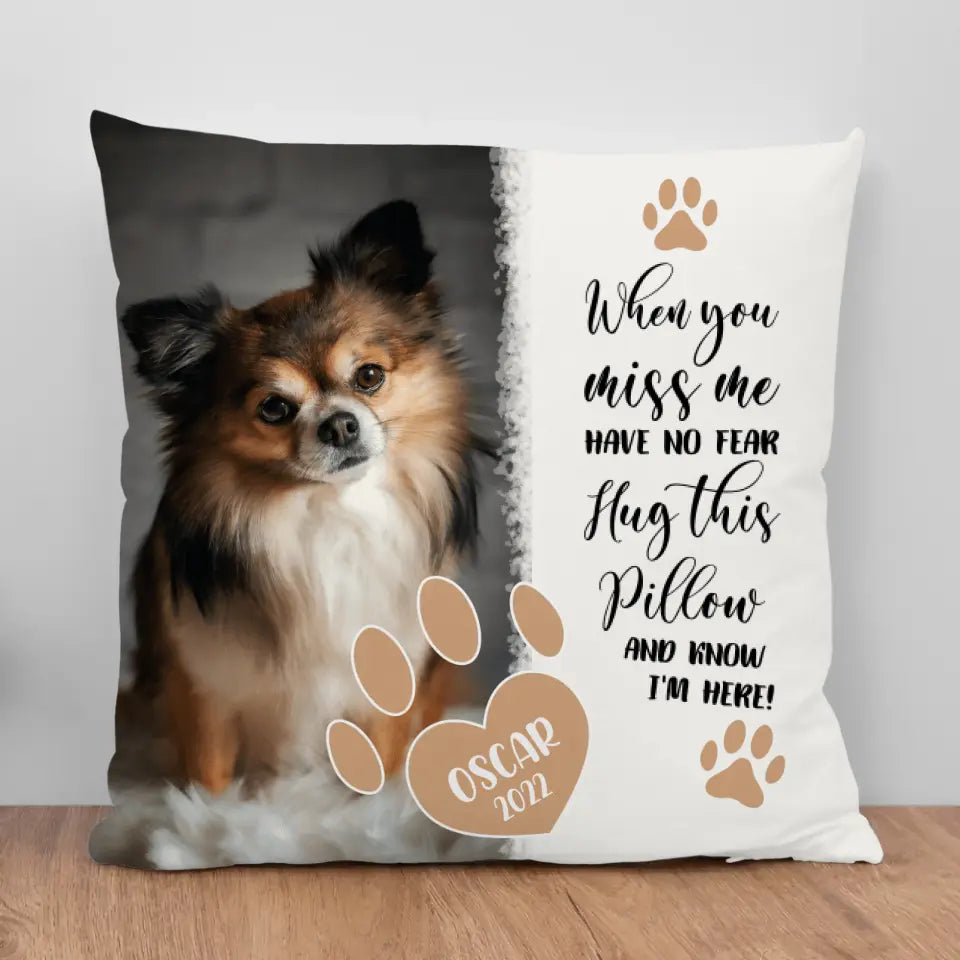 When you miss me - Personalized Pillow