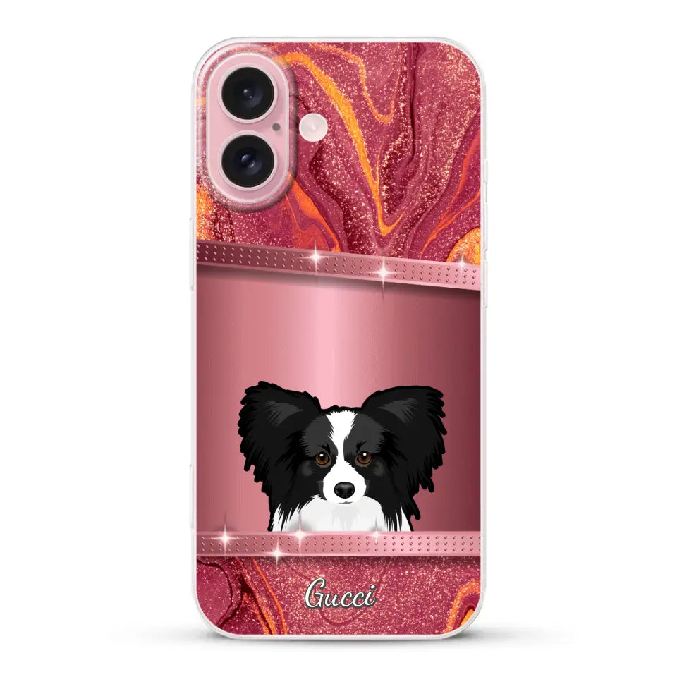 Peeking pets Glitter Look - Personalized Phone Case