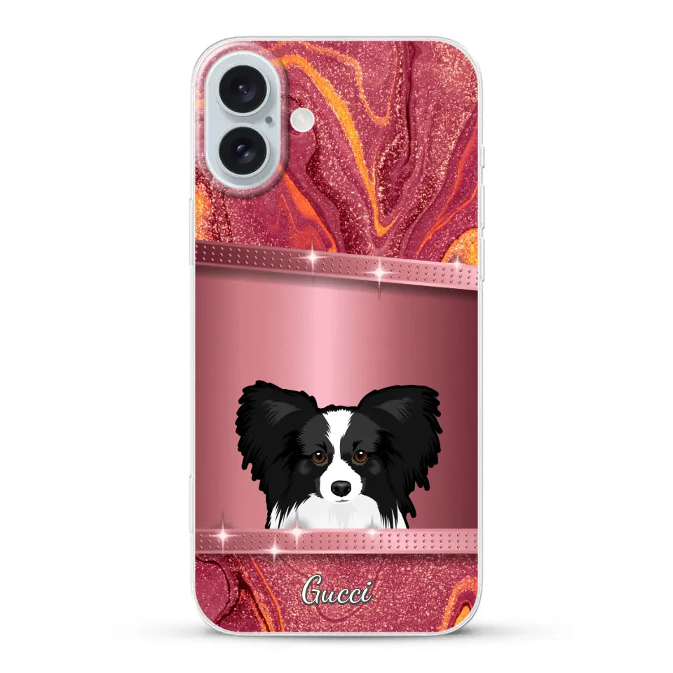 Peeking pets Glitter Look - Personalized Phone Case