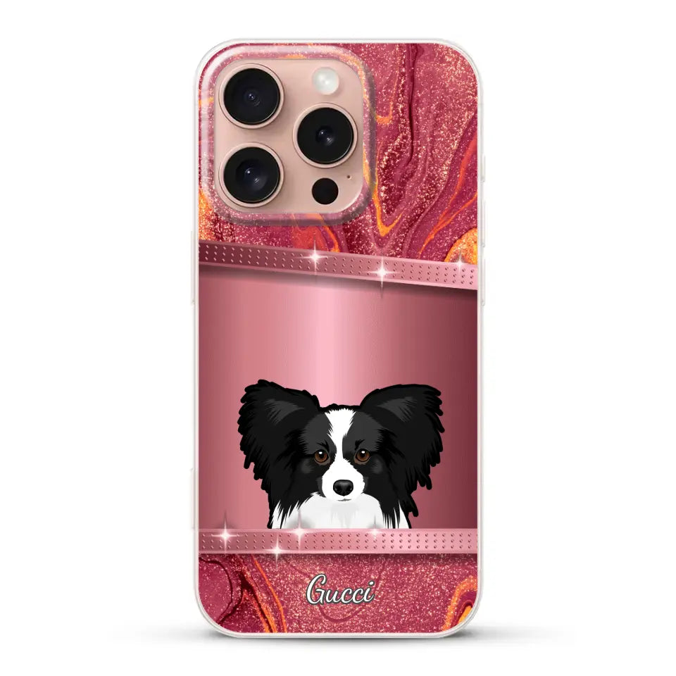 Peeking pets Glitter Look - Personalized Phone Case