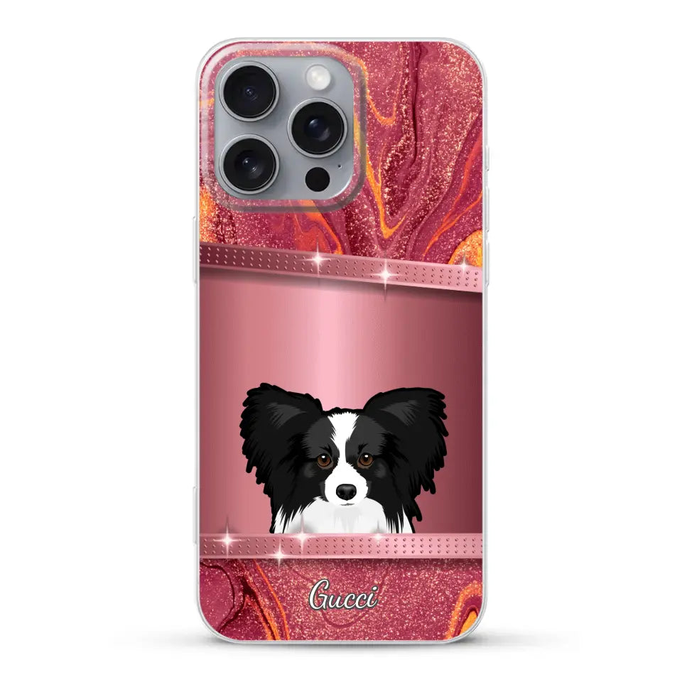 Peeking pets Glitter Look - Personalized Phone Case