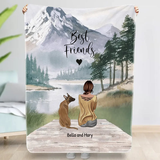 Together with my pet - Personalized Blanket