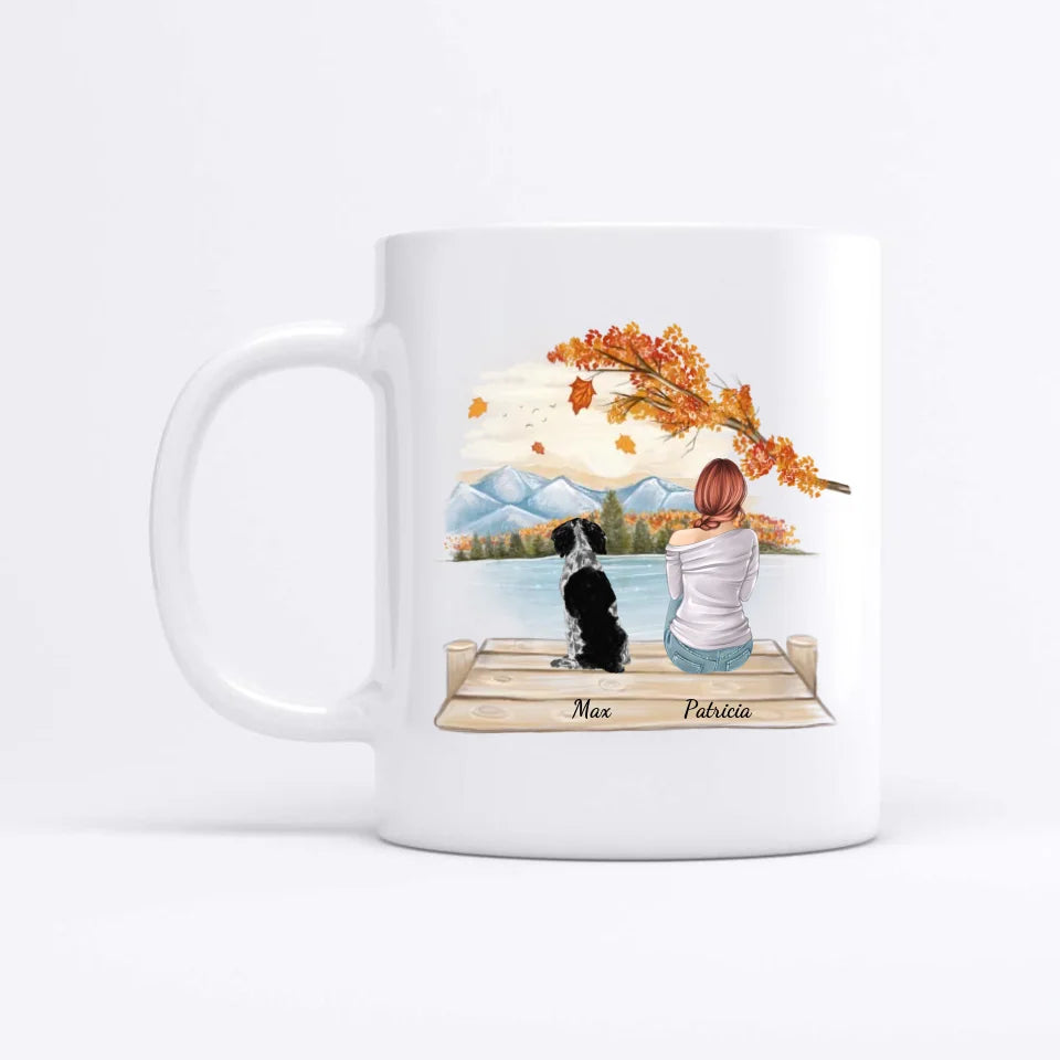 Woman with pet - Personalized Mug