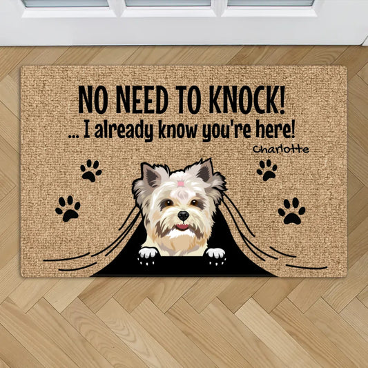 No need to knock - Personalized Doormat