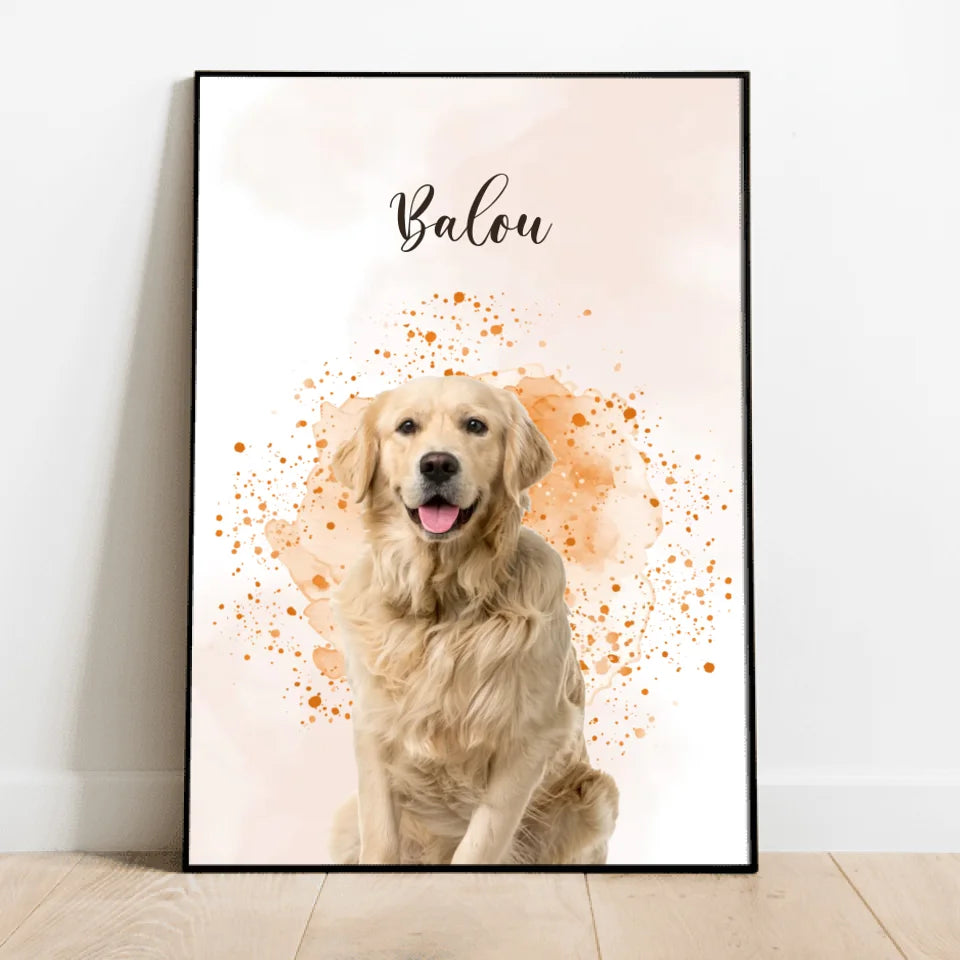 Pet portrait - Personalized poster