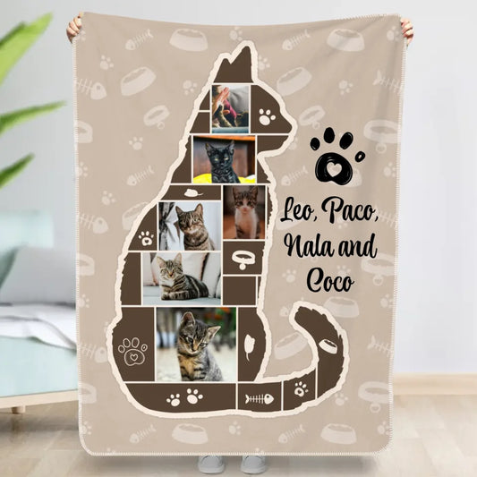 Photo collage pet - Personalized blanket