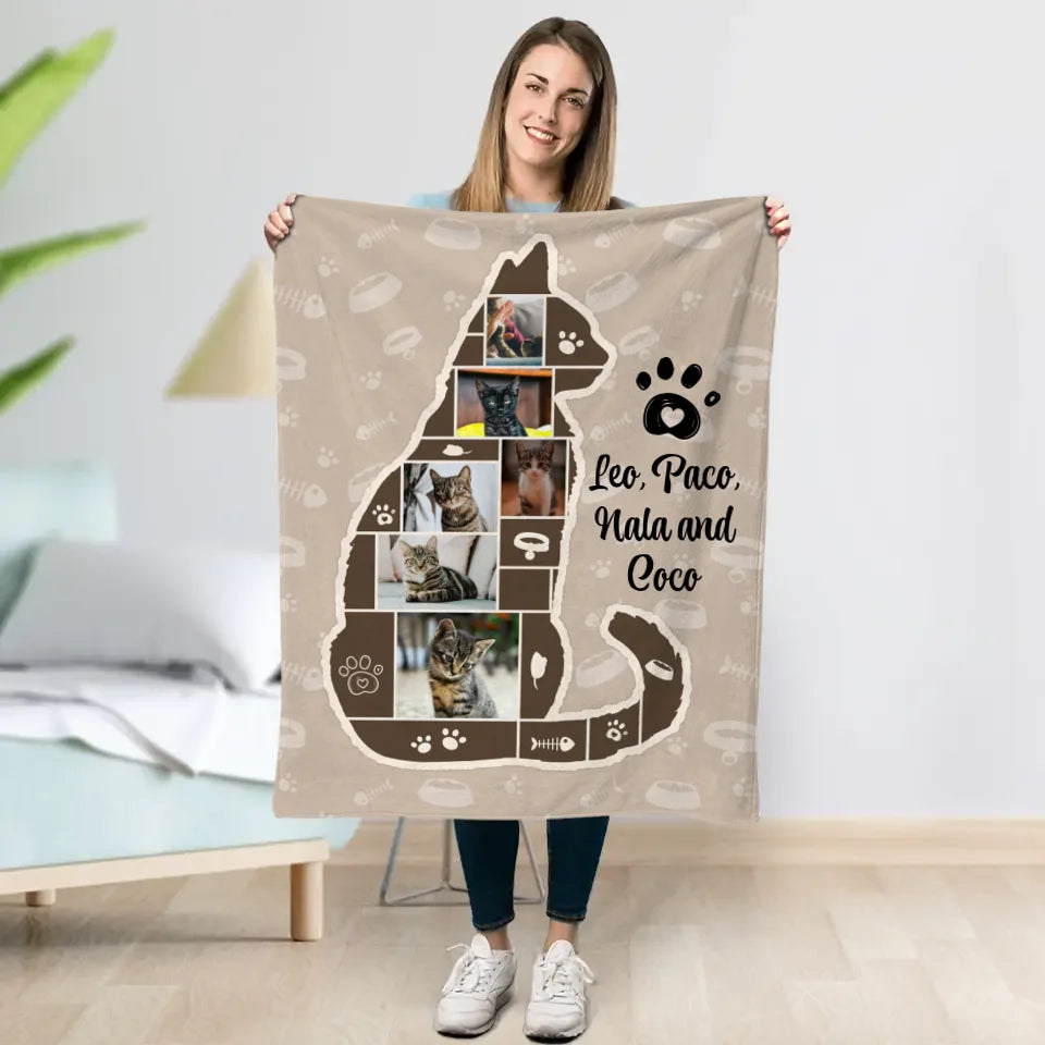 Photo collage pet - Personalized Blanket