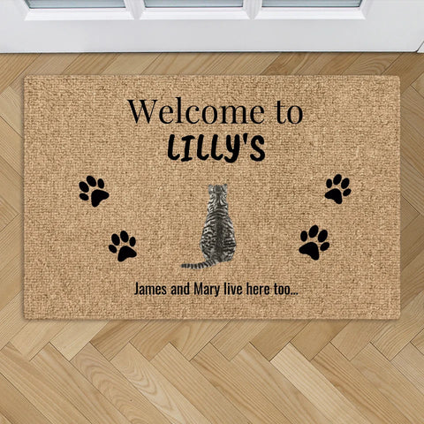 Welcome to (cats) - Personalized doormat - Featured Image