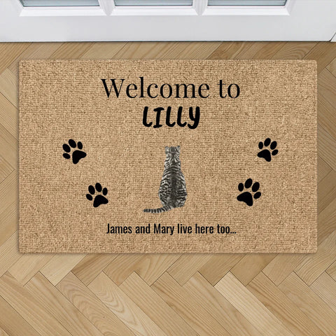 Welcome to (cats) - Personalized Doormat - Featured Image