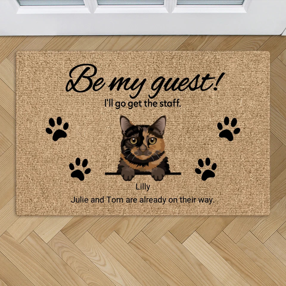 Cats call their staff - Personalized doormat