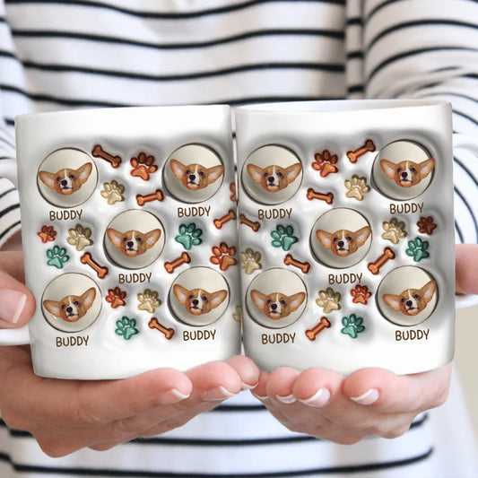 Cute pet heads (3D look) - Personalized Mug