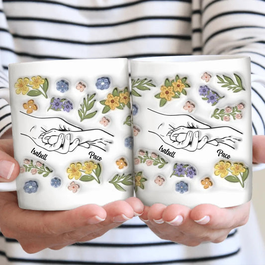 Hand and Paw (3D look) - Personalized Mug