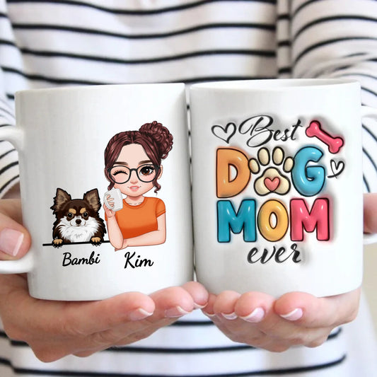 Best pet mom (3D look) - Personalized mug