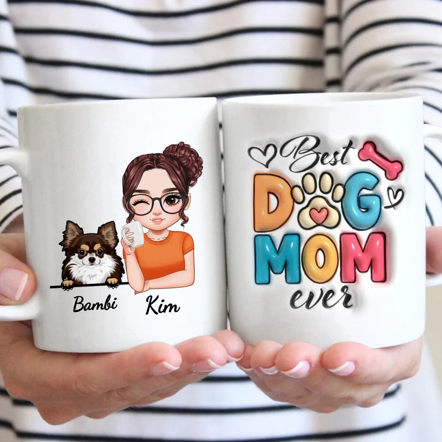 Best pet mom (3D look) - Personalized Mug