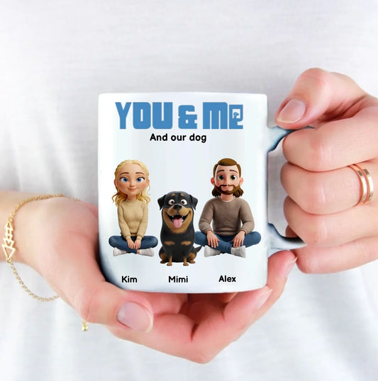 You and me and our animals - Personalized Mug