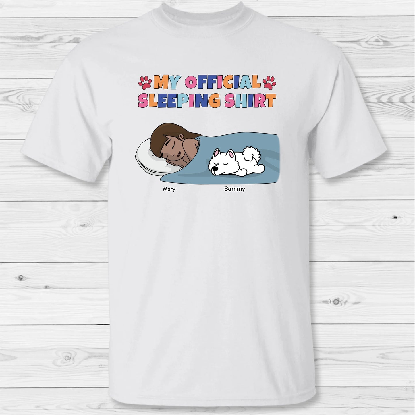 My official sleeping shirt - Personalized T-Shirt
