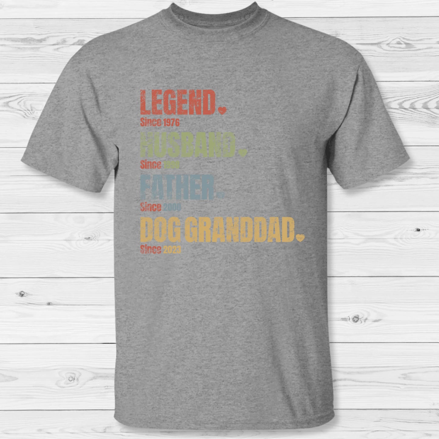 Pet Granddad since - Personalized T-Shirt