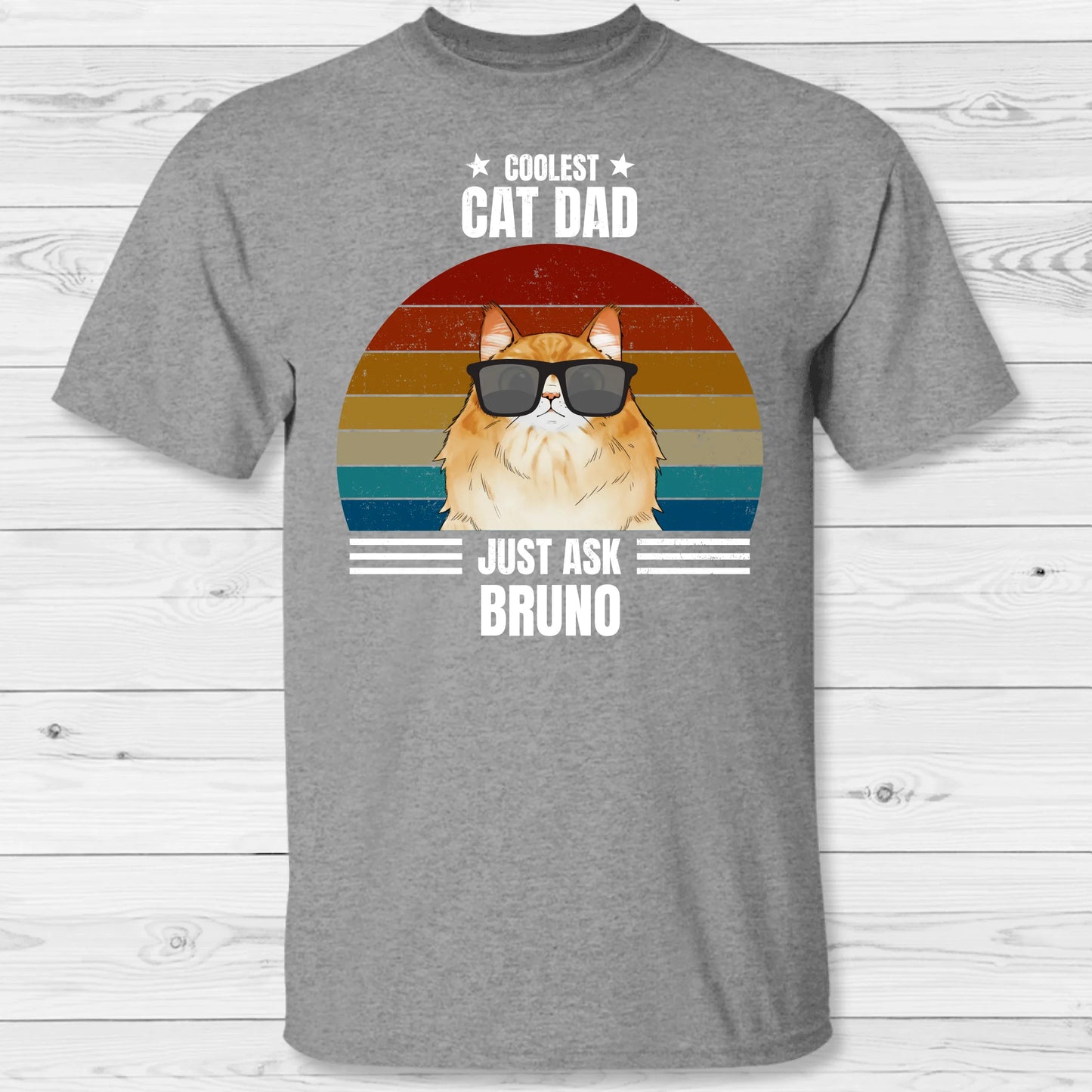 Coolest cat dad - Personalized T-Shirt