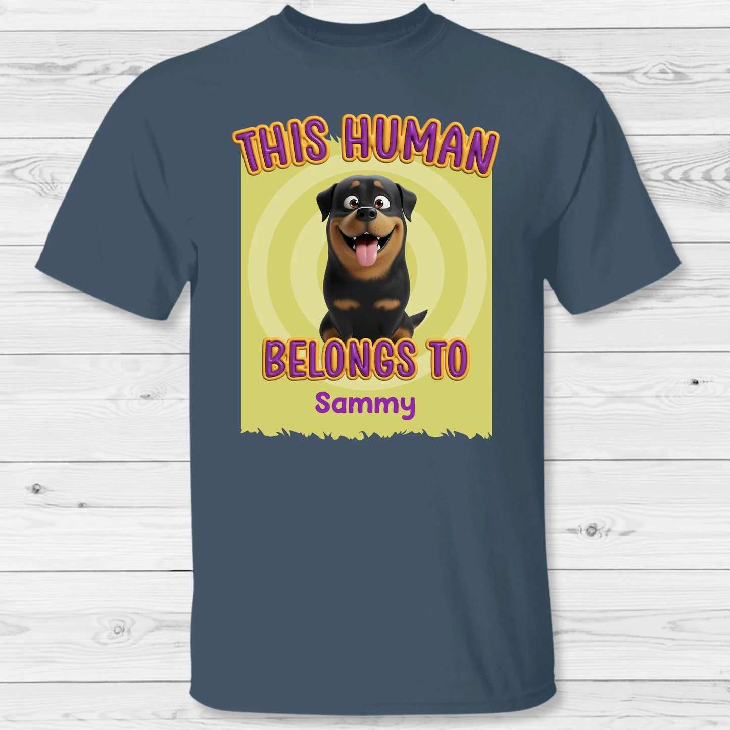This human belongs to me - Personalized T-Shirt