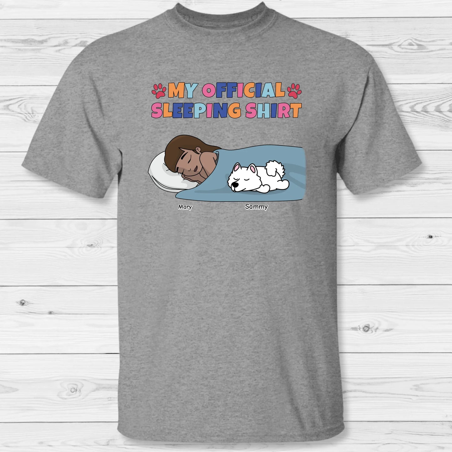 My official sleeping shirt - Personalized T-Shirt
