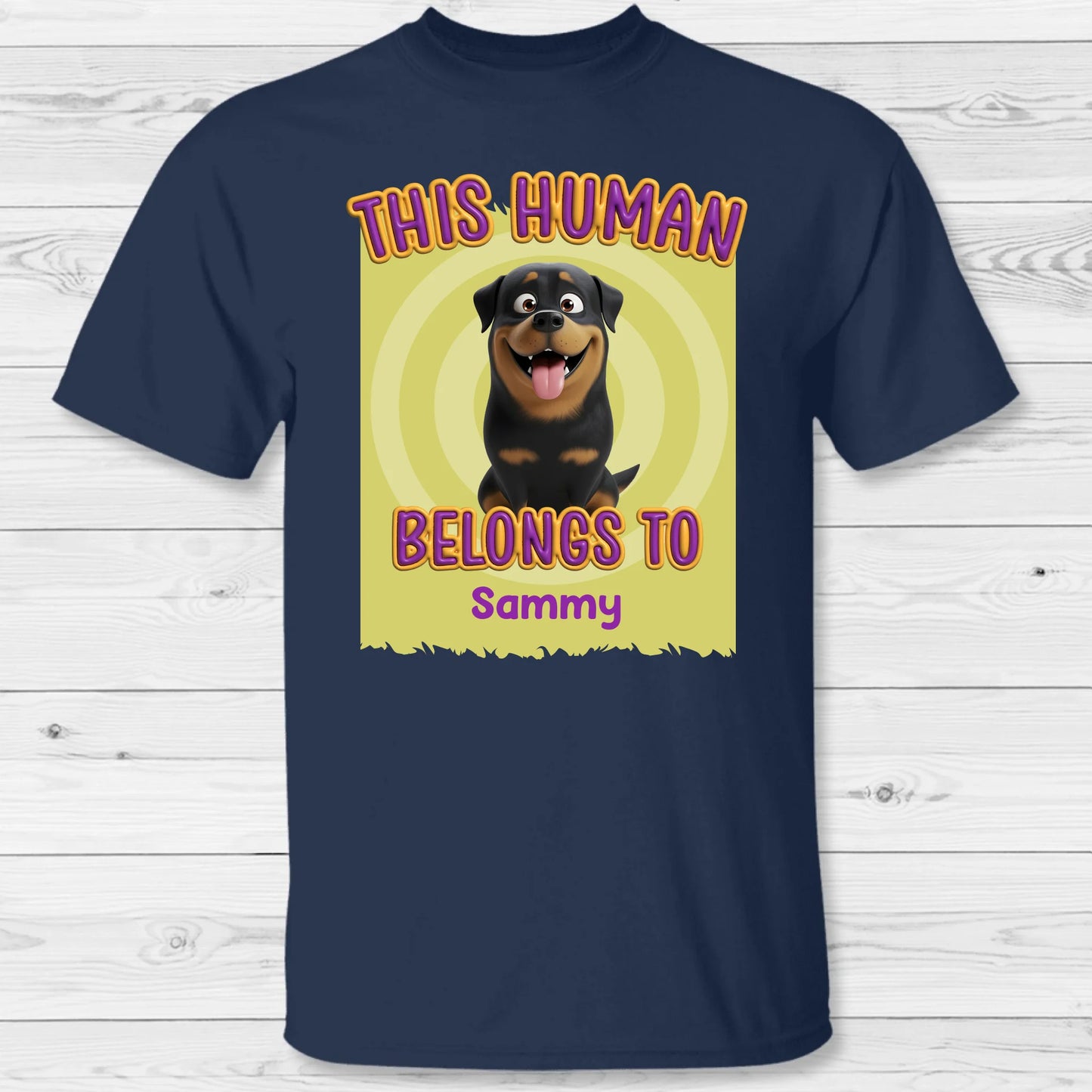 This human belongs to me - Personalized T-Shirt