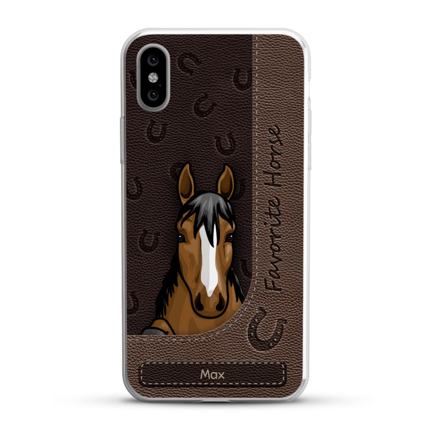 Peeking horses leather Look - Personalized Phone Case