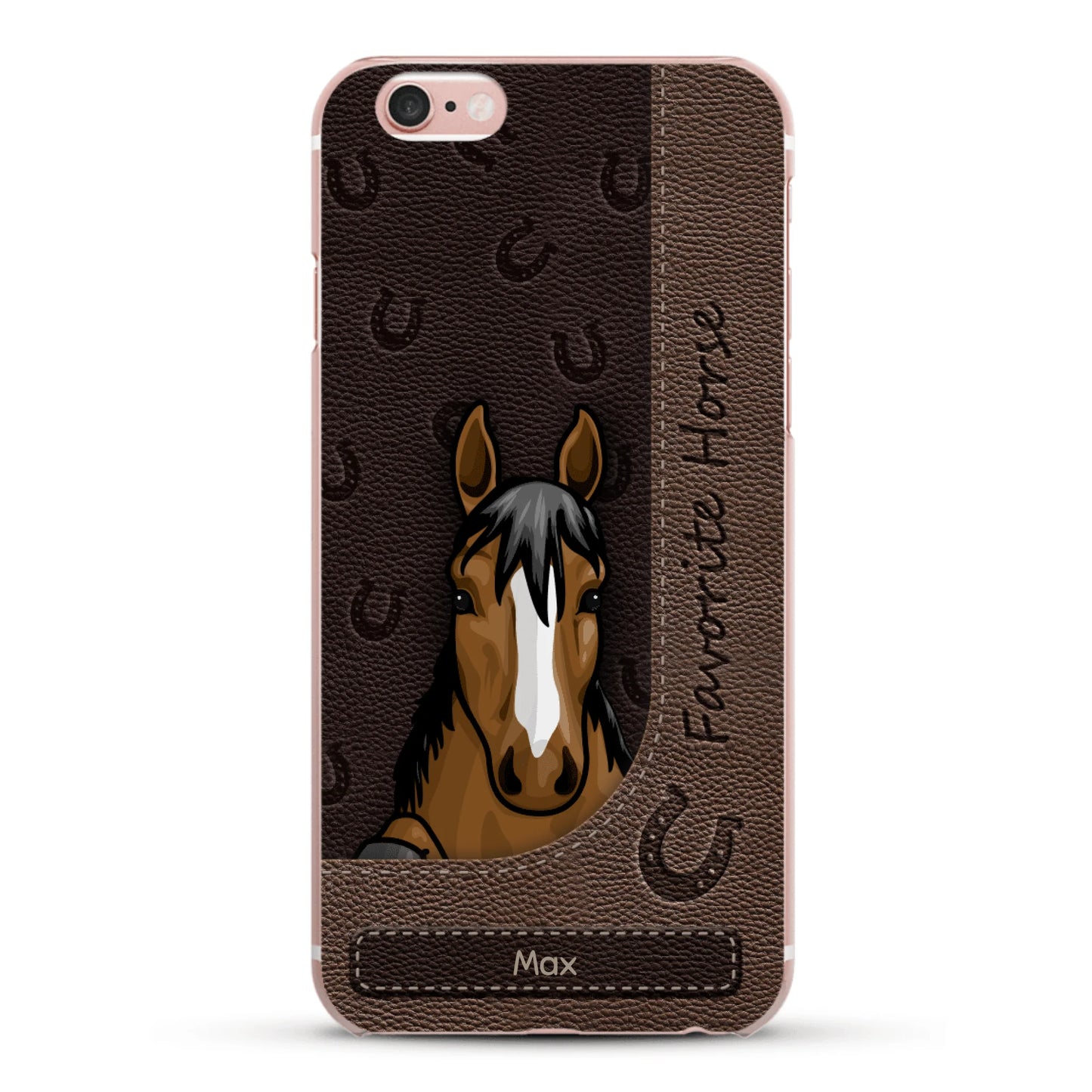 Peeking horses leather Look - Personalized Phone Case