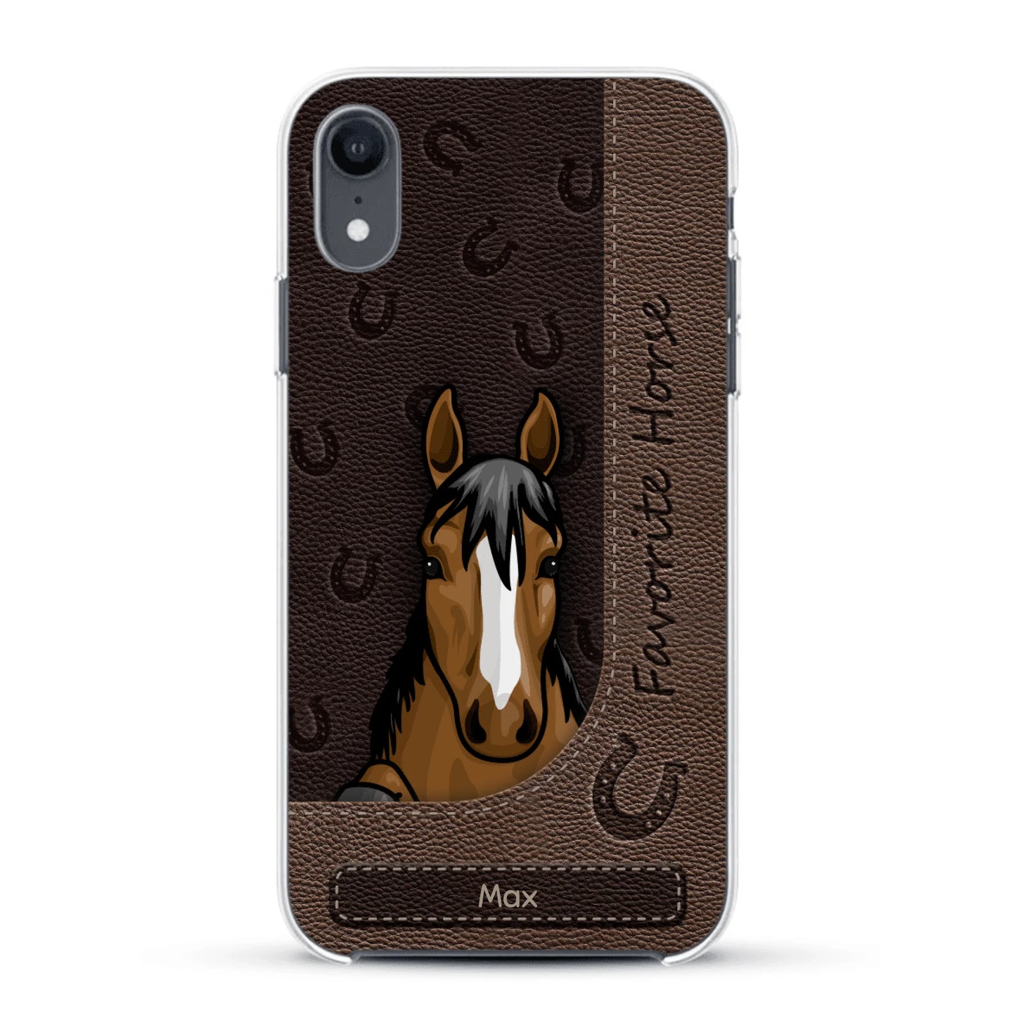 Peeking horses leather Look - Personalized Phone Case