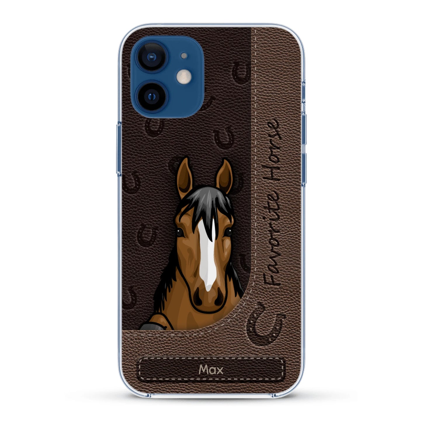 Peeking horses leather Look - Personalized Phone Case