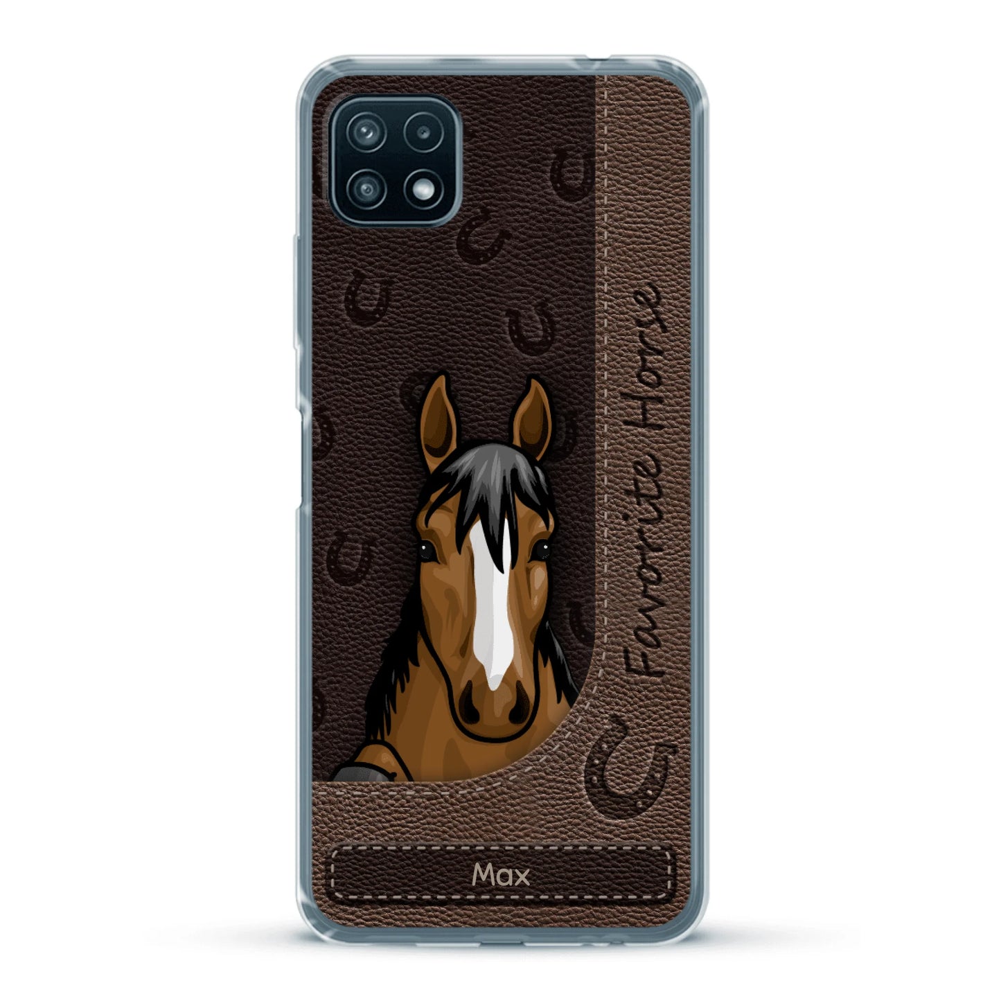 Peeking horses leather Look - Personalized Phone Case