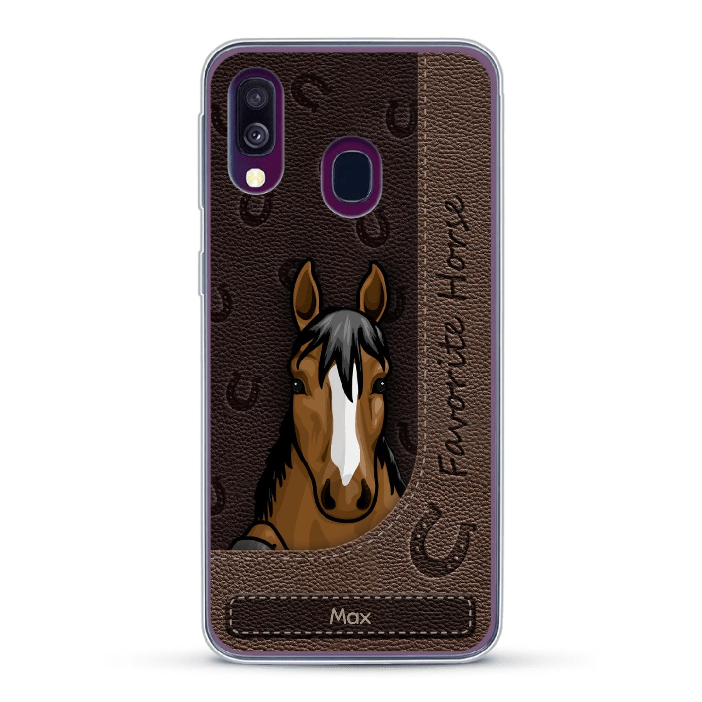 Peeking horses leather Look - Personalized Phone Case