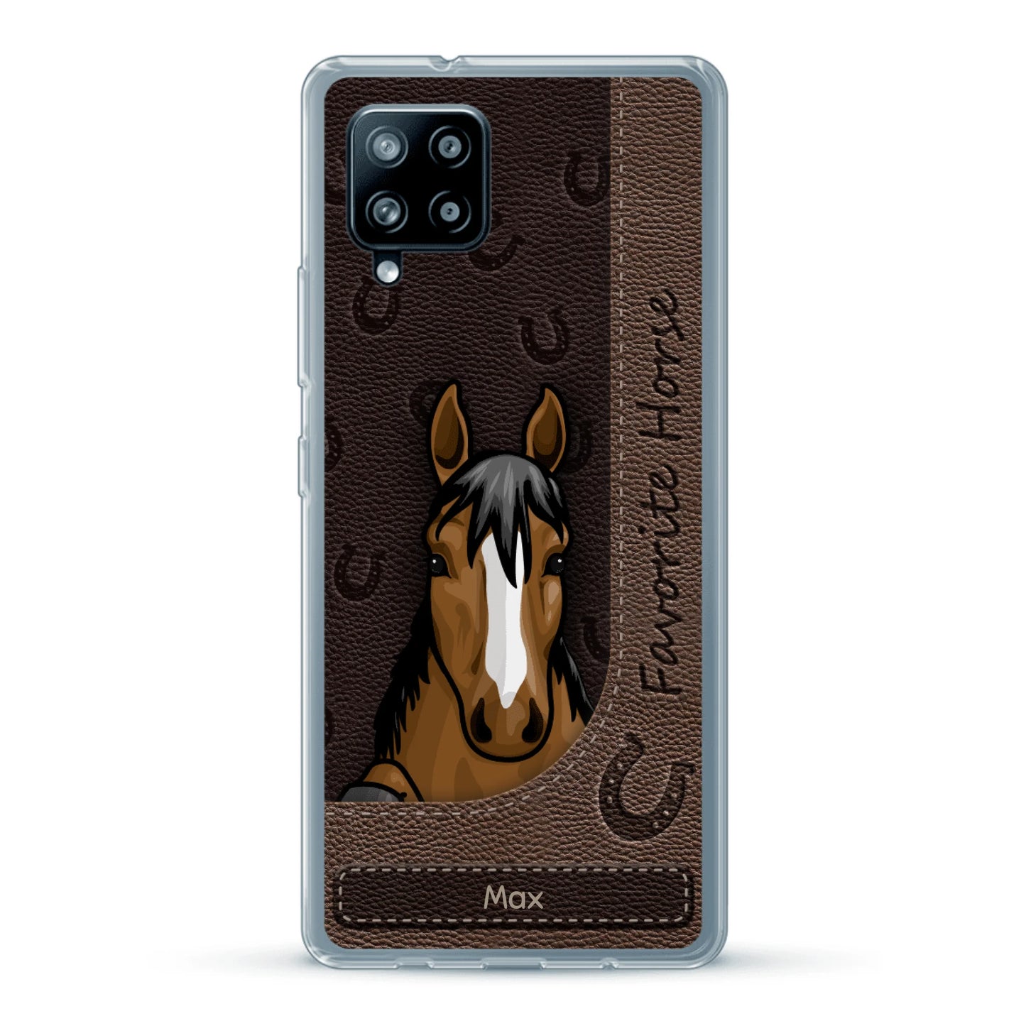 Peeking horses leather Look - Personalized Phone Case