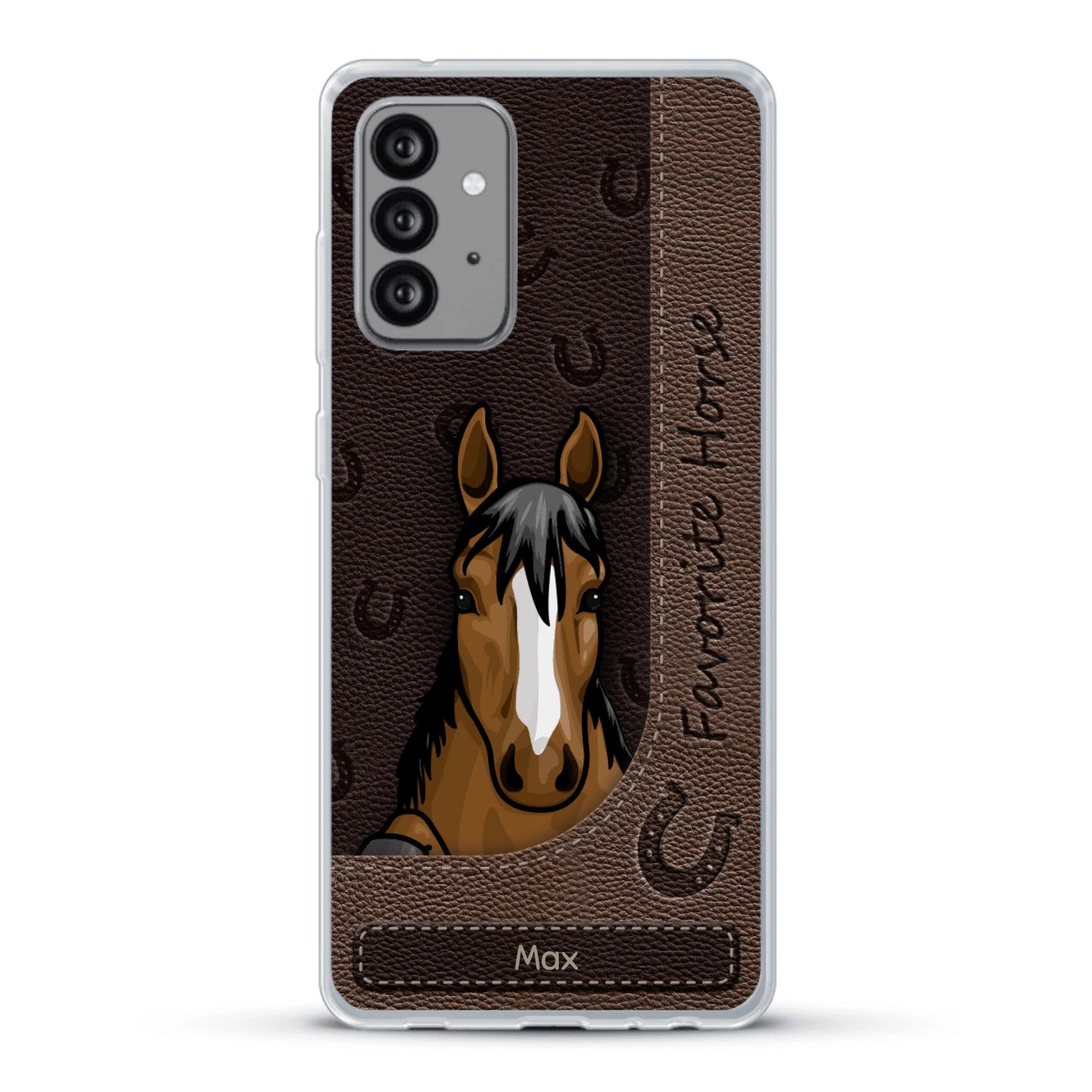 Peeking horses leather Look - Personalized Phone Case