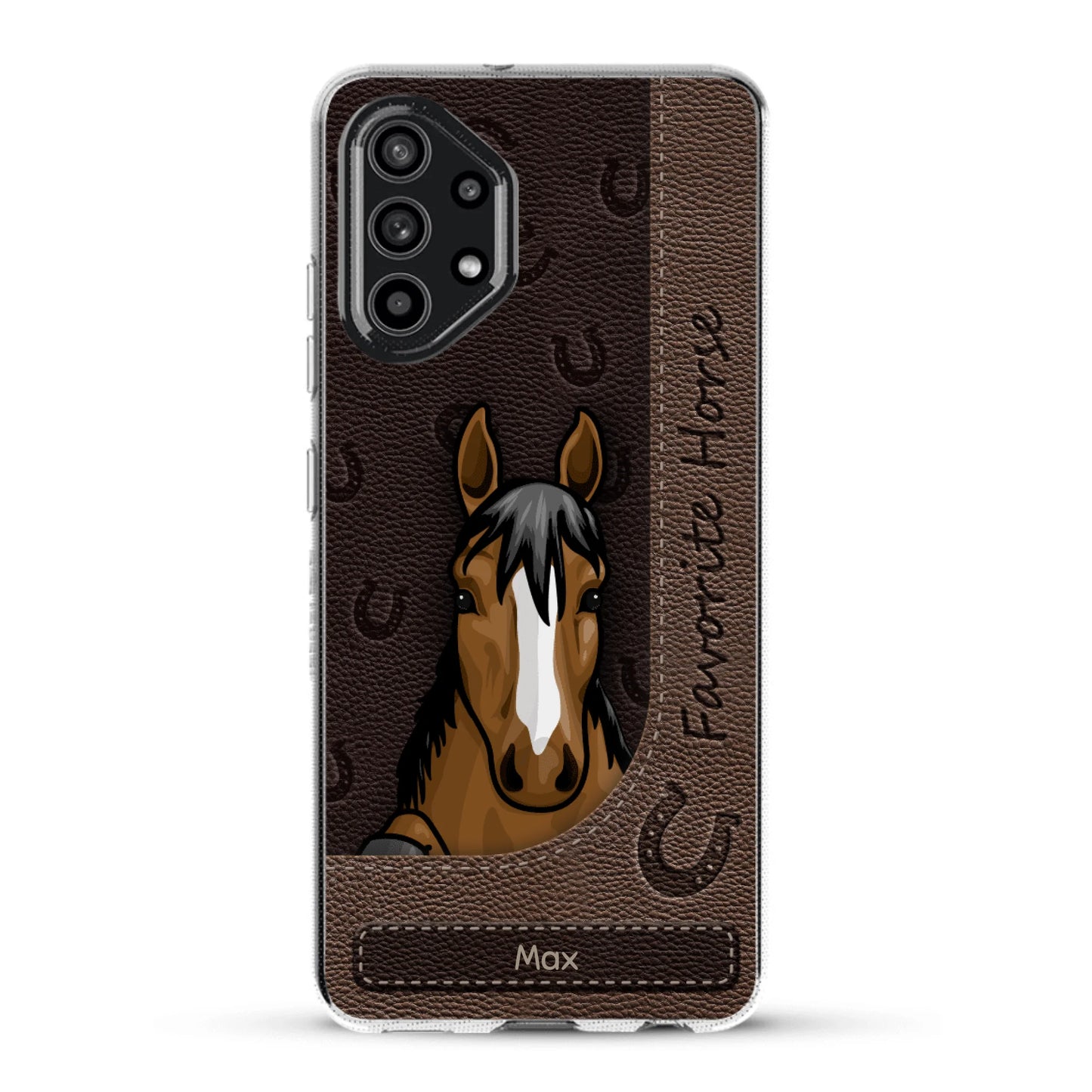Peeking horses leather Look - Personalized Phone Case