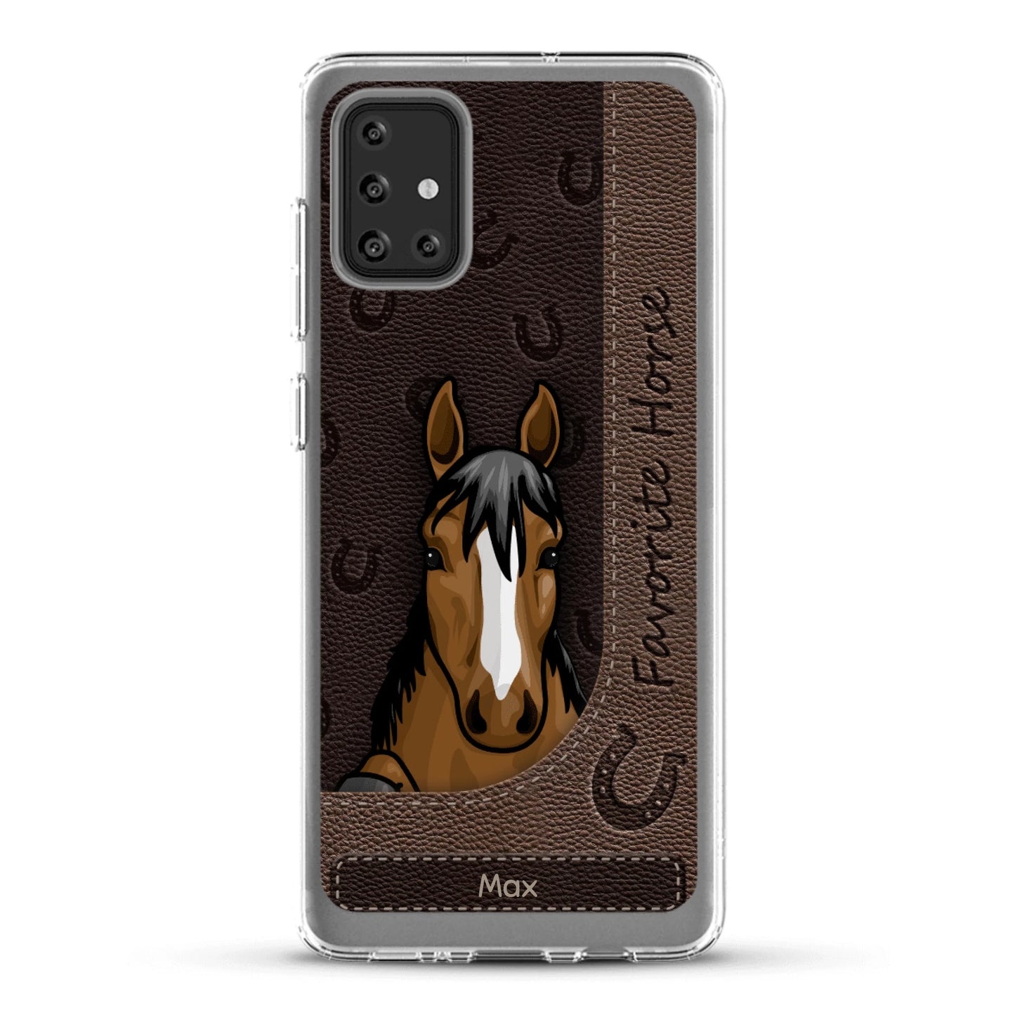 Peeking horses leather Look - Personalized Phone Case